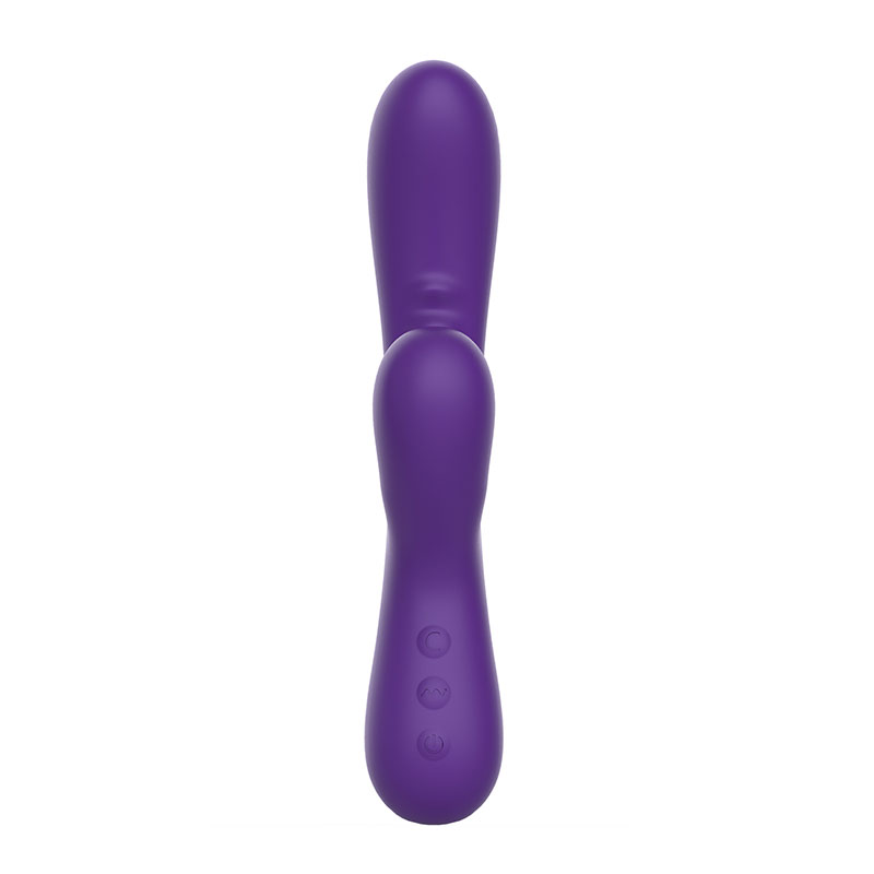 Duo Silicone Rabbit con funzioni di aspirazione viola