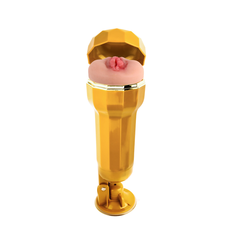 Coppa vagina realistica di guscio d'oro