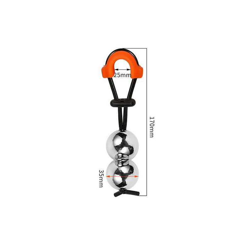 Barella per pene in metallo a doppia sfera (φ35 mm)